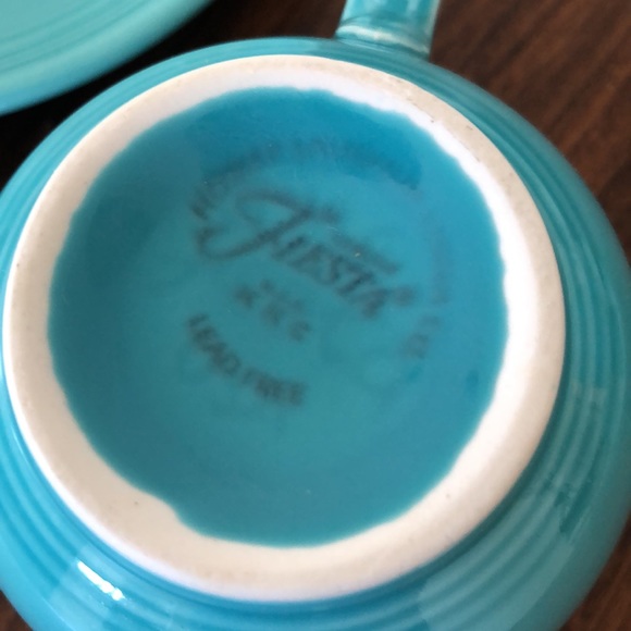 Fiesta Ware Teal cup and saucer like new no chips or blemishes Fast ship in FLA - Picture 2 of 4